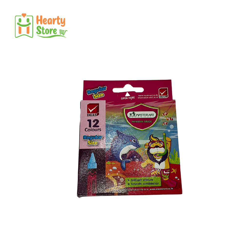 Master Art Wax Crayons Regular Size (12 Colors)