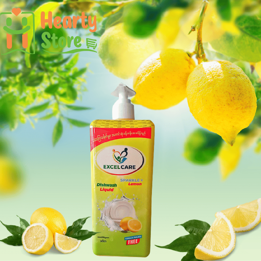 Excel care - ပန်ကန်ဆေး ဆပ်ပြာရည် 1L (လီမွန်)