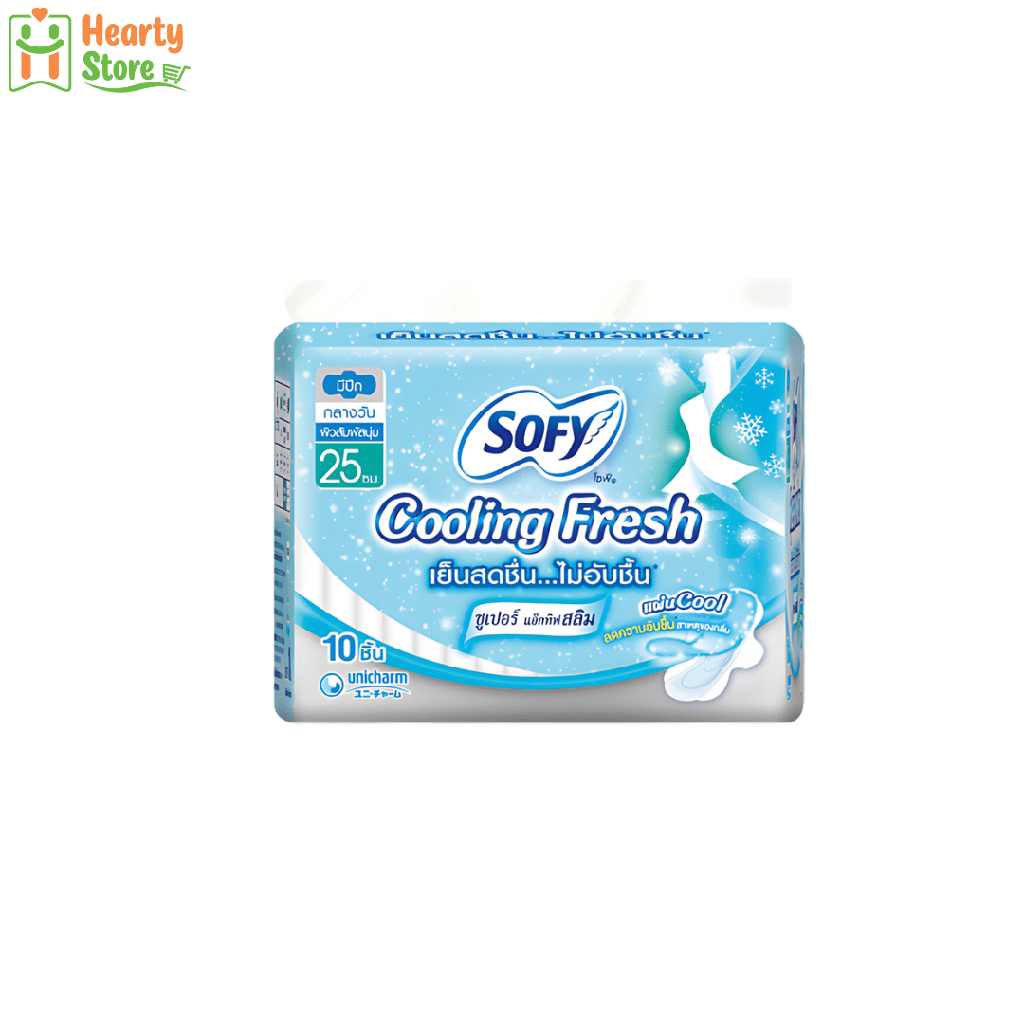 Sofy Cooling Fresh အမျိုးသမီး လစဉ်သုံး (နေ့ - 25cm) 10ခုပါ