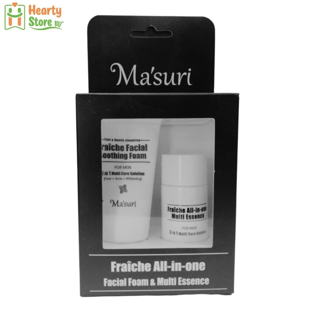 Ma'suri အမျိုးသားသုံး 3in1 Essence + မျက်နှာသစ် mini set 30ml