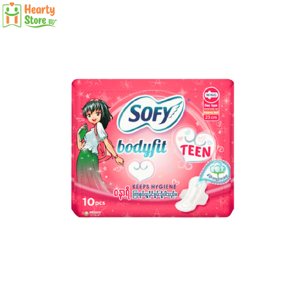 Sofy Body Fit အမျိုးသမီးလစဉ်သုံး (ဇကာသား - နေ့ - 23cm) 10ခုပါ