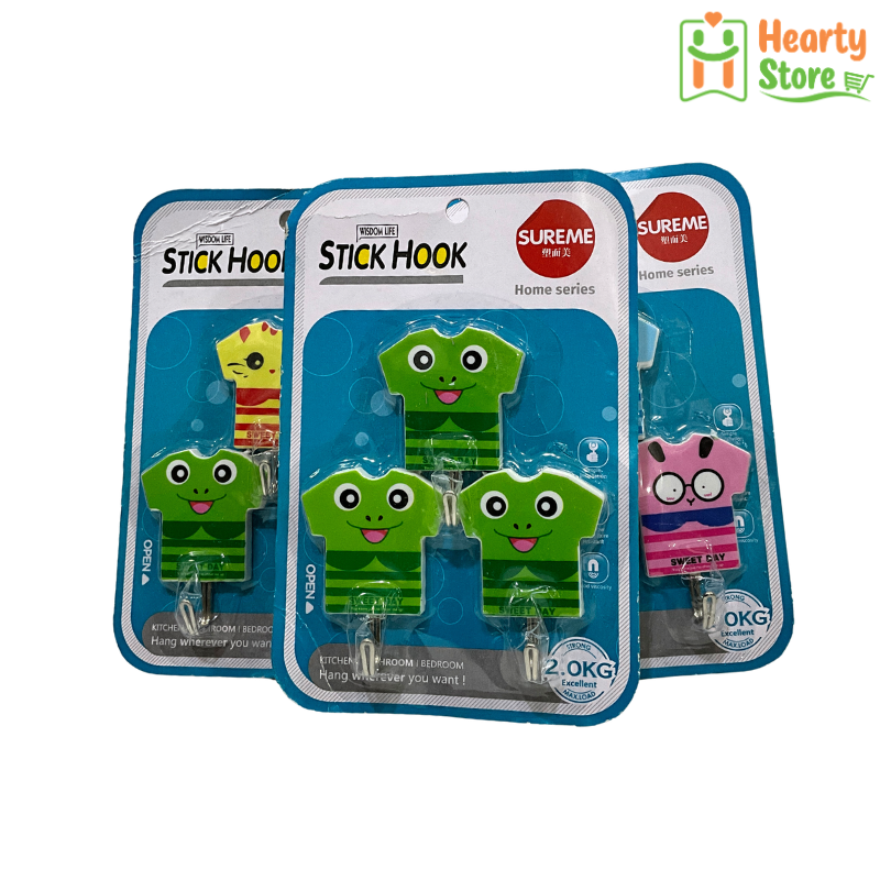 Stick Hook/Yulong နံရံကပ်ချိတ် (3ခုပါ)