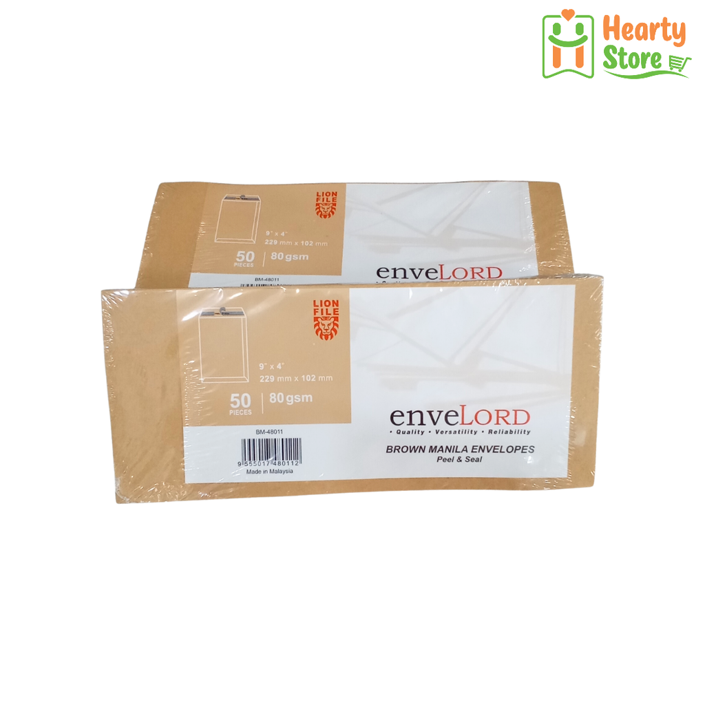 Lion File စာအိတ်ညို (BM-48011) (9"x 4")