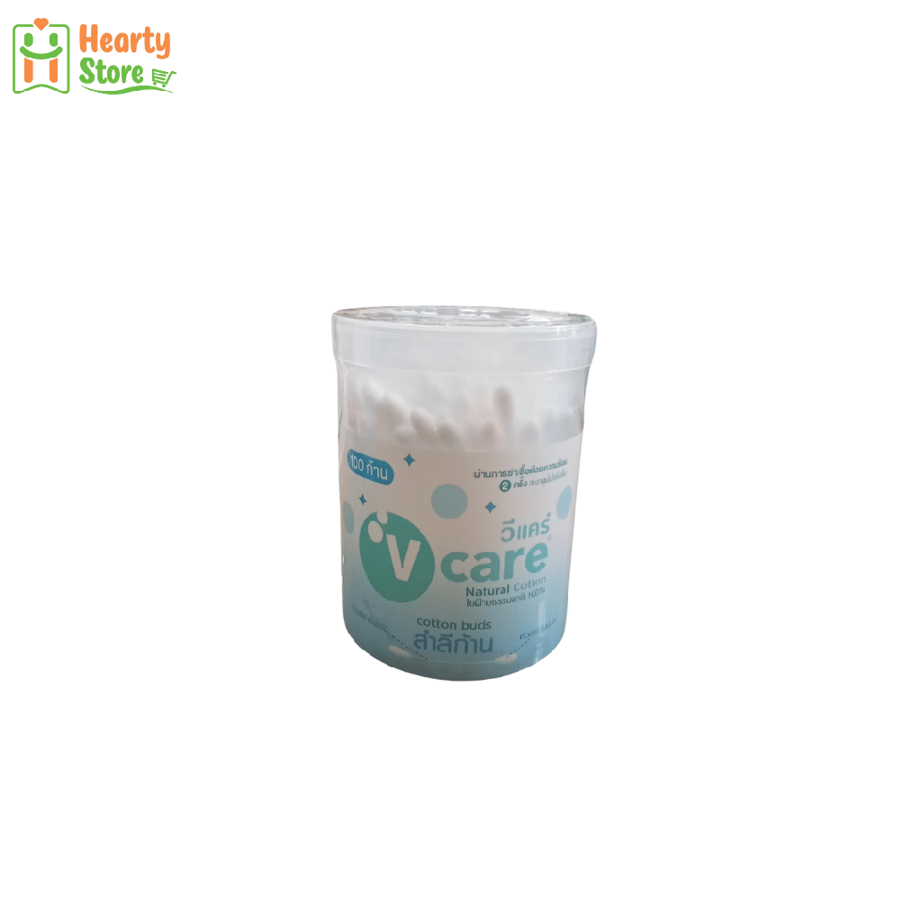 V Care - Natural Cotton Buds Bottle
