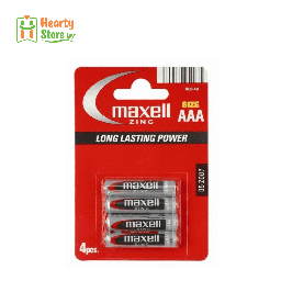 [07-M-AB-AAA-4] Maxell - Alkaline ဓာတ်ခဲ (AAA 4လုံးတွဲ)