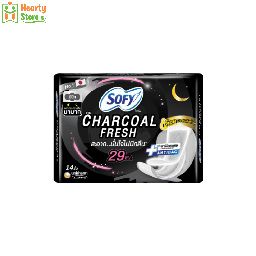 [17-Sf-N-CF-29] Sofy Charcoal Fresh အမျိုးသမီး လစဉ်သုံး (ည - 29cm) 14ခုပါ