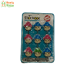 [07-SH-9-001] Stick Hook (ကပ်ခွာချိတ်) 9ခုပါ