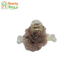 [39-O-HA-Clip-017] ညှပ်ကလစ် - ပန်းပွင့်/ဇာနှင့်ပုလဲခြမ်းပါအကြည်