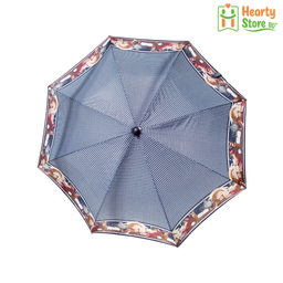 [0835-HS-0162] ထီး (အကြီး) - ငွေဖလားပုံပါ ကွက်စိတ်