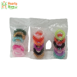 [12-O-HA-Tie-003] ခေါင်းစည်းကွင်း (စပရိန်) - ၆ခုပါ (ရောင်စုံ)